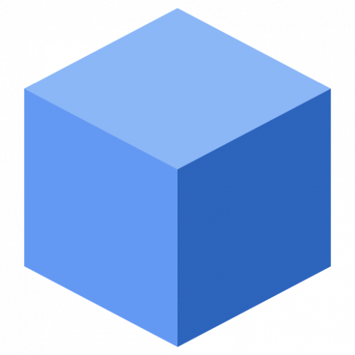 3d cube icon in blue transparent png